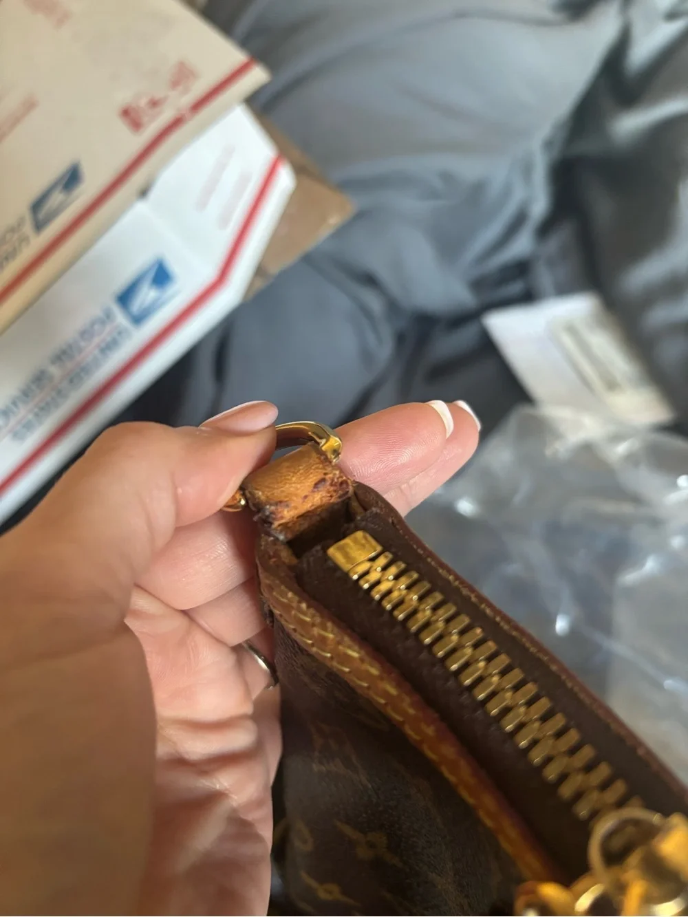Louis Vuitton Monogram Palermo PM Tote with Vachetta Leather Trim and Strap